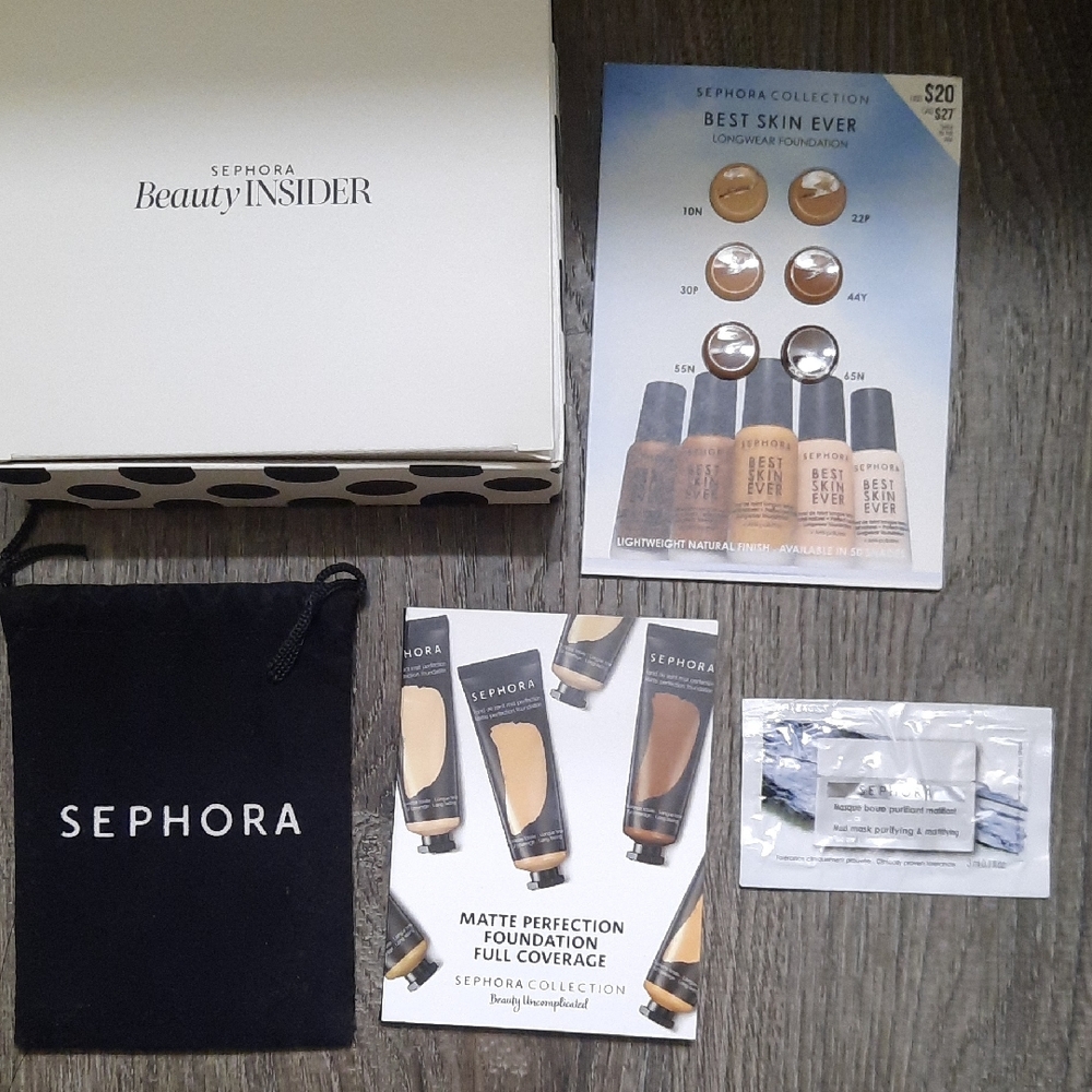 Sephora Beauty Insider Skincare and Foundation Collection - Black and White